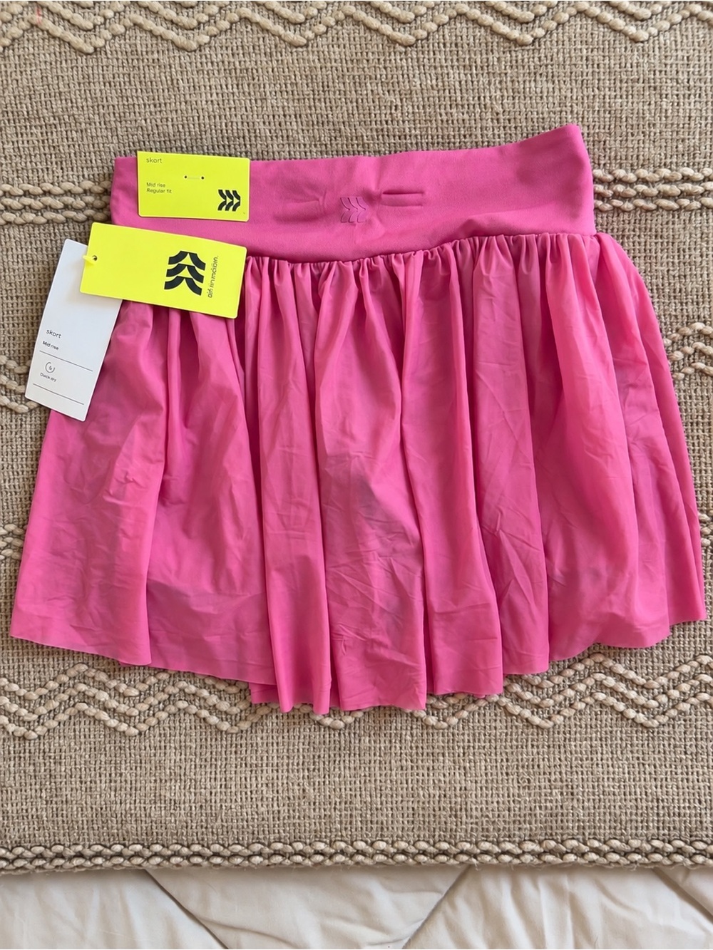 Girls' Hot Pink Pleated Skirt with Elastic Waistband - (Brand Unknown)
